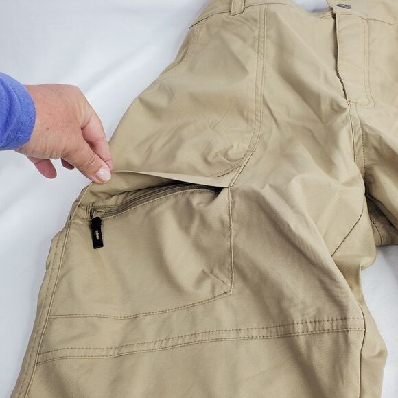 NEW 16 COLUMBIA TRAIL KHAKI CAPRI ANYTIME MULTI POCKETS OMNI SHIELD PANTS NWT - Picture 7 of 13